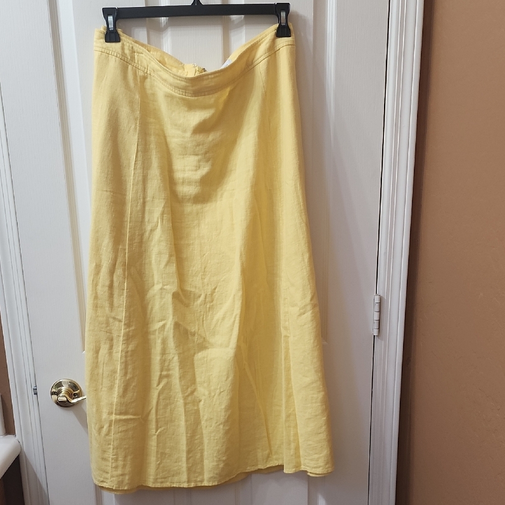 Liz Claiborne Sunny Yellow A-Line Skirt